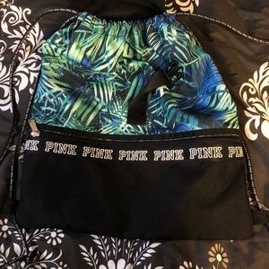 PINK drawstring backpack, Victoria Secrets